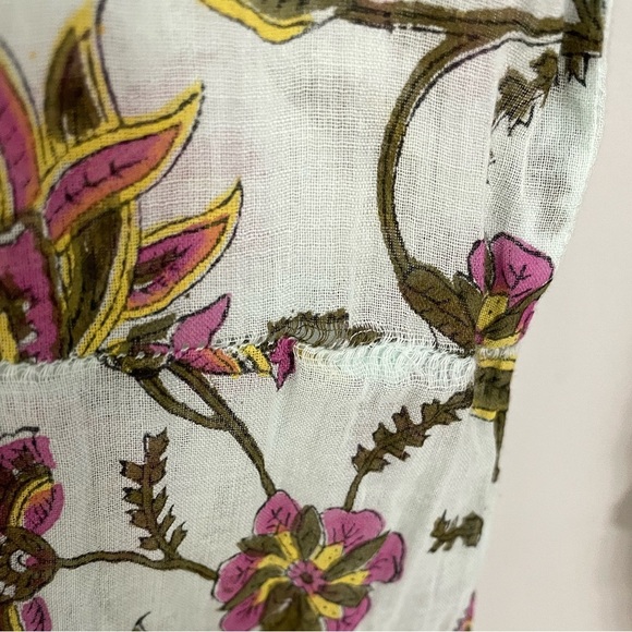 Roller Rabbit Vine Floral Lotella Caftan Dress Blue/Magenta XS Coastal Beach. 15 - Picture 8 of 8